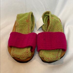 Green and Pink Sandals Handcrafted